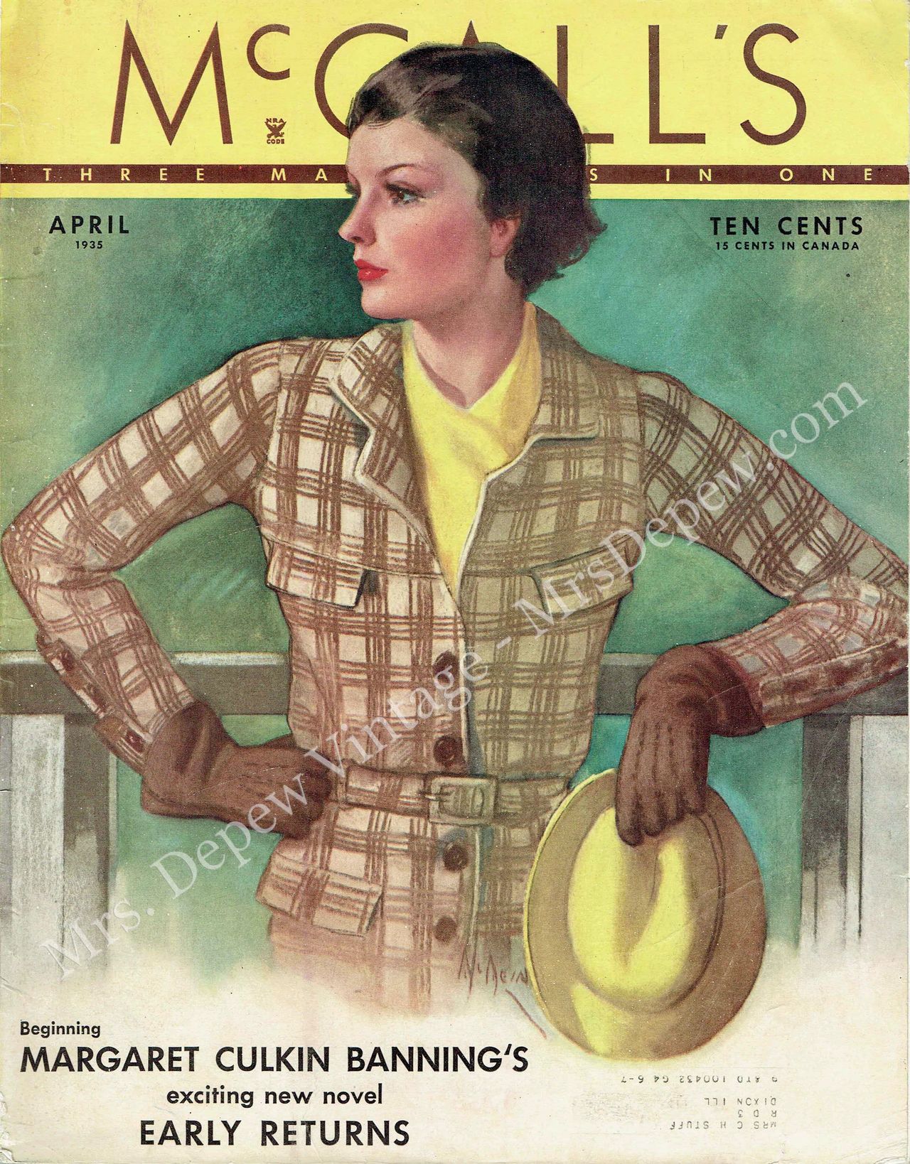 McCall's Magazine April 1935: Taffeta and Chiffon.